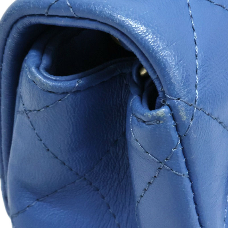 藍色羊皮 coco 17 鍊帶 肩背包 A35200【CHANEL 香奈兒】 A35200-14