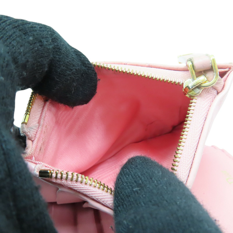 粉色 牛皮 Caro Dahlia 二折短夾【Dior 迪奧】 S5173UWHC_M413-4