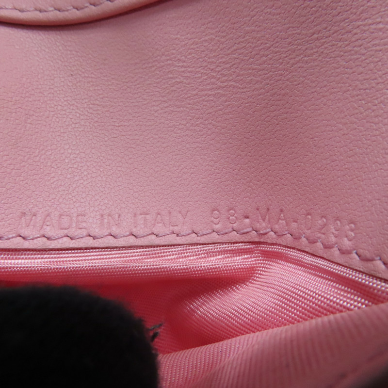 粉色 牛皮 Caro Dahlia 二折短夾【Dior 迪奧】 S5173UWHC_M413-6