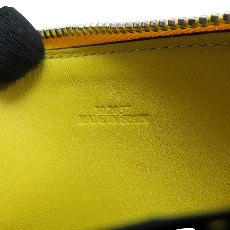 藍/綠/黃色 牛皮 拉鍊零錢包【LOEWE 羅威】-5