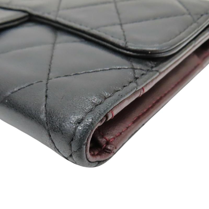 黑色 羊皮 三折長夾【CHANEL 香奈兒】 A31506-9