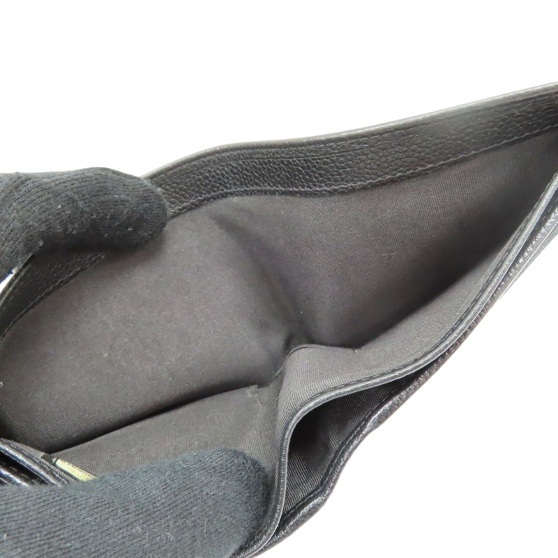 黑色 牛皮 二折長夾 無卡【CHANEL 香奈兒】-4