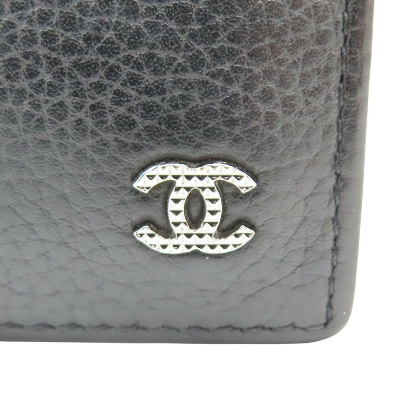 黑色 牛皮 二折長夾 無卡【CHANEL 香奈兒】-5