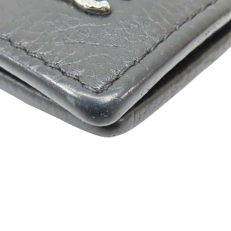 黑色 牛皮 二折長夾 無卡【CHANEL 香奈兒】-8