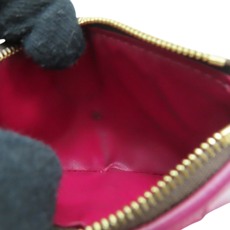 棕/紫紅色 原花帆布 Victorine 三折短夾【LOUIS VUITTON LV 路易威登】 M41938-4