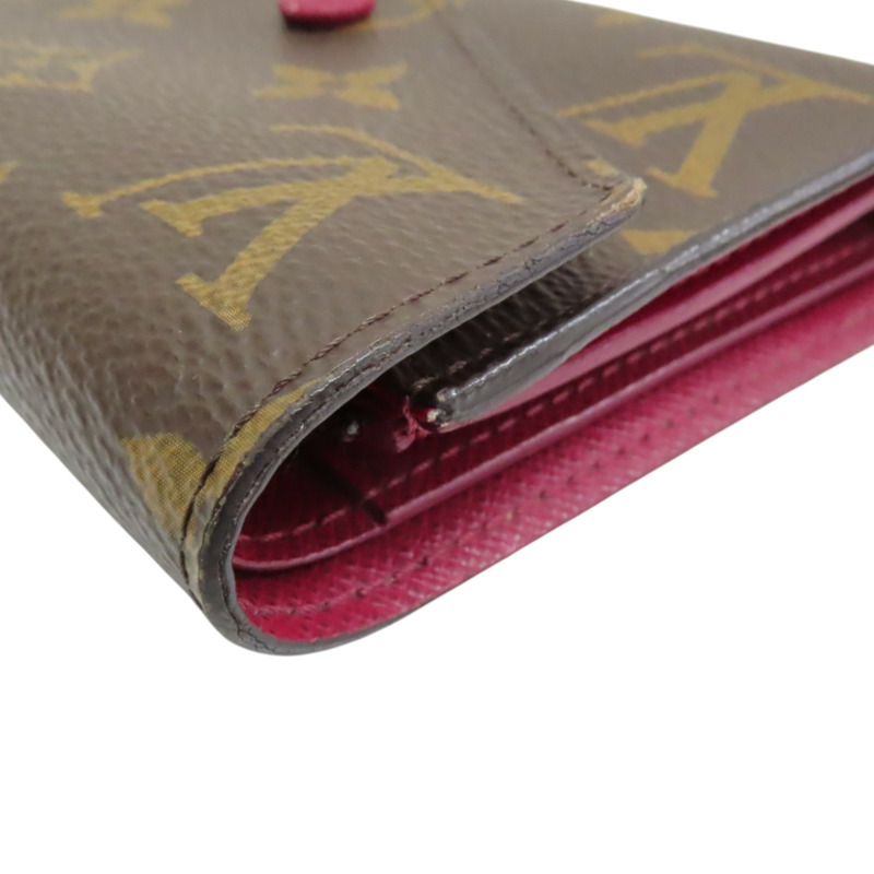 棕/紫紅色 原花帆布 Victorine 三折短夾【LOUIS VUITTON LV 路易威登】 M41938-10