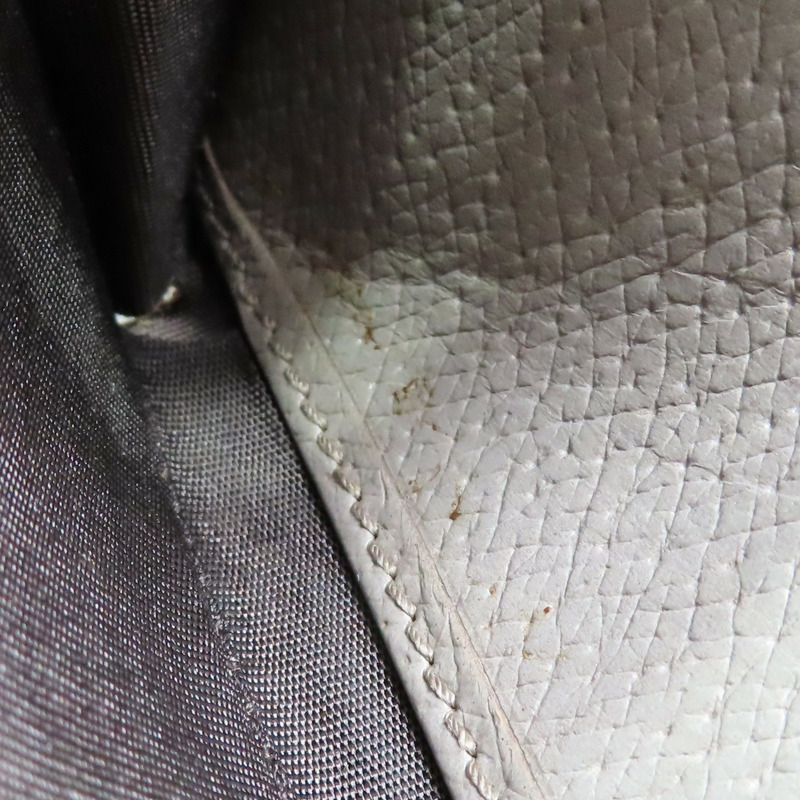 灰色牛皮 棕色帆布 扣式長夾【GUCCI 古馳】-11