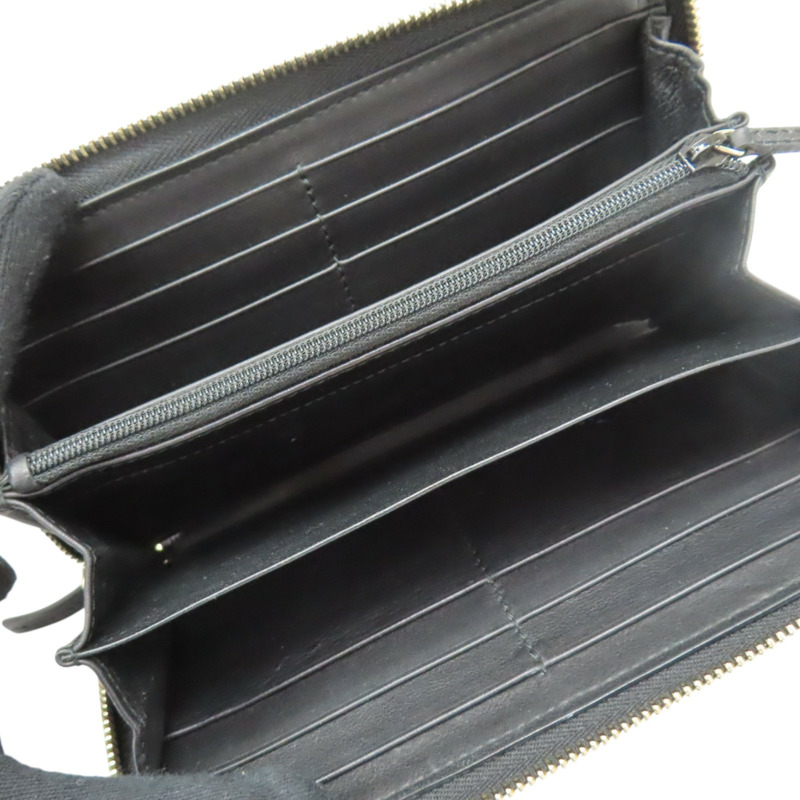 黑色 壓紋牛皮 拉鍊長夾【GUCCI 古馳】 308012-2