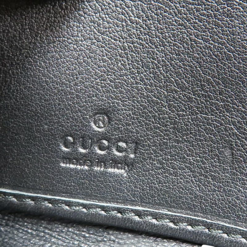 黑色 壓紋牛皮 拉鍊長夾【GUCCI 古馳】 308012-3
