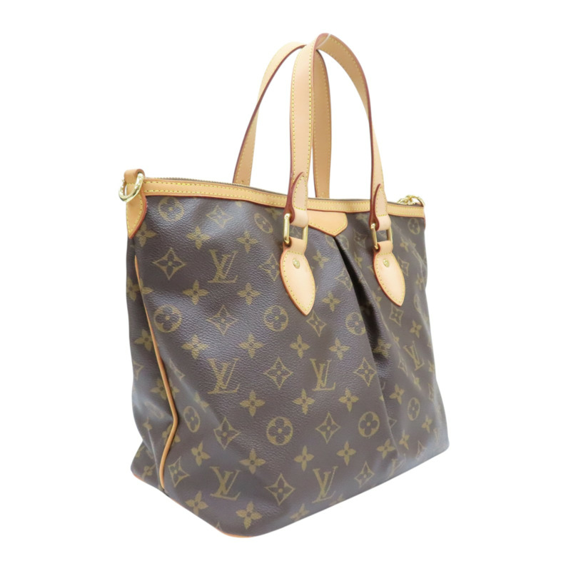 棕色 原花帆布 Palermo PM 兩用包【LOUIS VUITTON LV 路易威登】 M40145-1