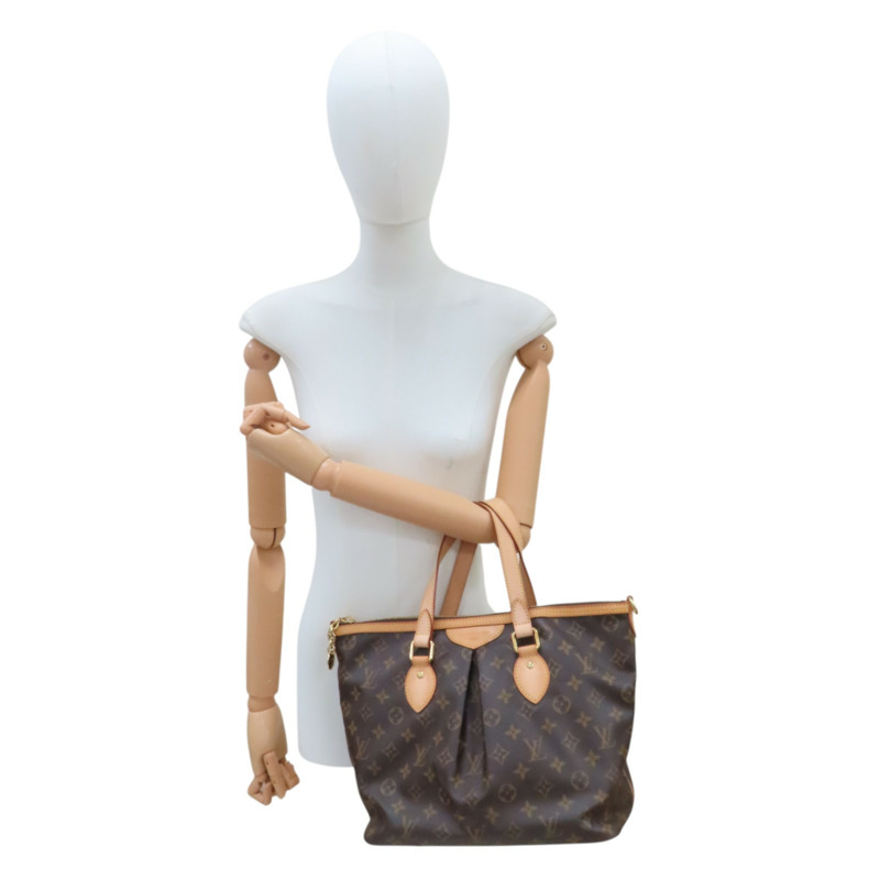 棕色 原花帆布 Palermo PM 兩用包【LOUIS VUITTON LV 路易威登】 M40145-8