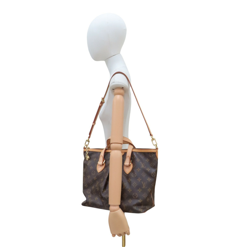 棕色 原花帆布 Palermo PM 兩用包【LOUIS VUITTON LV 路易威登】 M40145-9