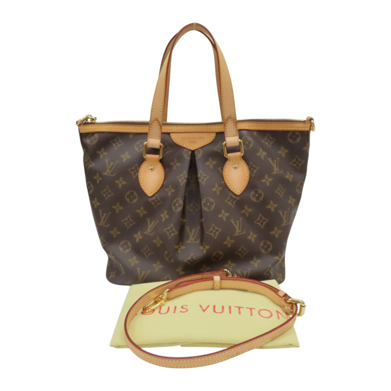 棕色 原花帆布 Palermo PM 兩用包【LOUIS VUITTON LV 路易威登】 M40145-10