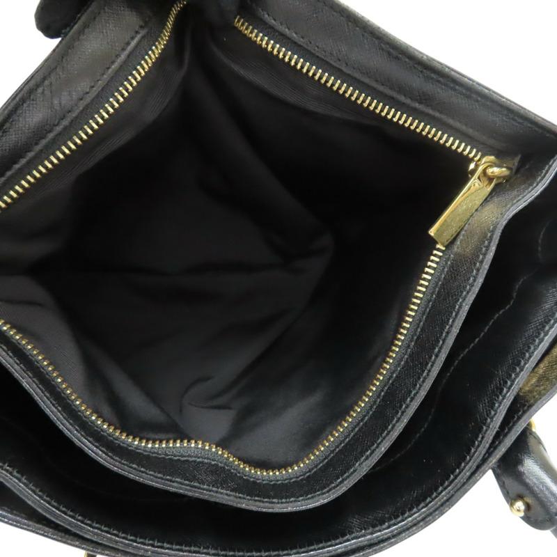 黑色 帆布 牛皮 Double Gancini 兩用包 無背帶【Salvatore Ferragamo 費拉格慕】 AB-21E163-3