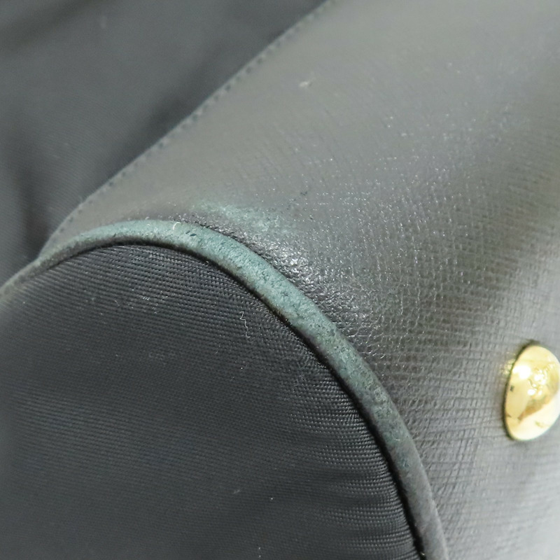 黑色 帆布 牛皮 Double Gancini 兩用包 無背帶【Salvatore Ferragamo 費拉格慕】 AB-21E163-8