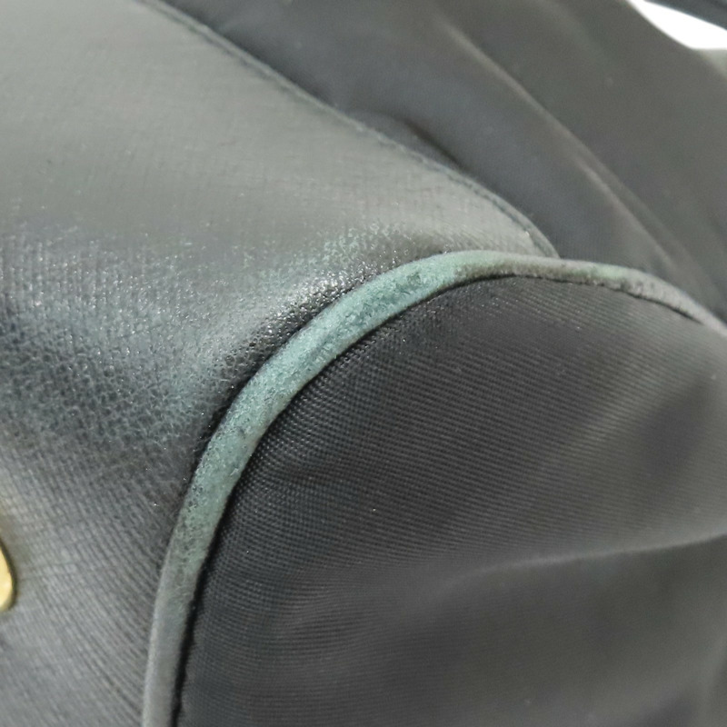 黑色 帆布 牛皮 Double Gancini 兩用包 無背帶【Salvatore Ferragamo 費拉格慕】 AB-21E163-9