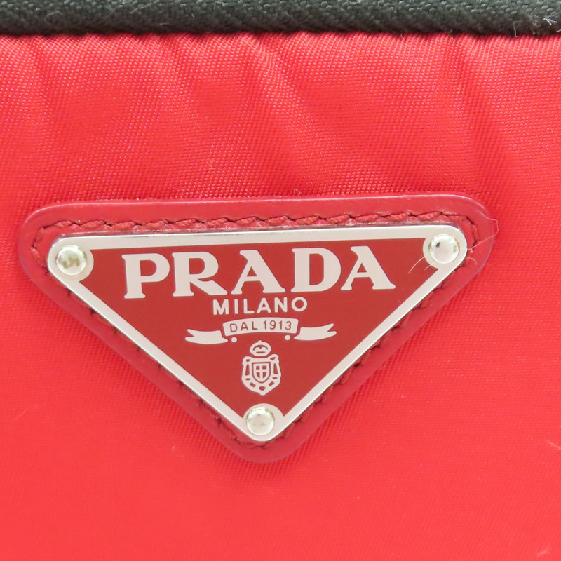 紅色 帆布 Tessuto Cargo 兩用包【PRADA 普拉達】 1BB061-6