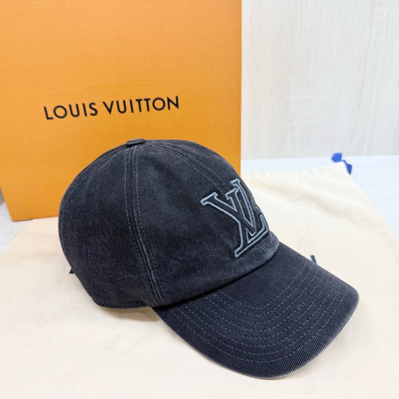 LV全新離櫃✨水洗灰色丹寧棒球帽M5499M-1