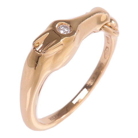 HERMES 18K玫瑰金Galop Ring鑽石戒指