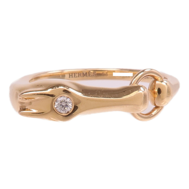HERMES 18K玫瑰金Galop Ring鑽石戒指-1