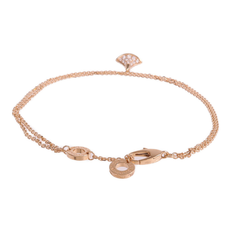 BVLGARI 18K玫瑰金Divas' Dream Bracelet鑽石手鏈-2