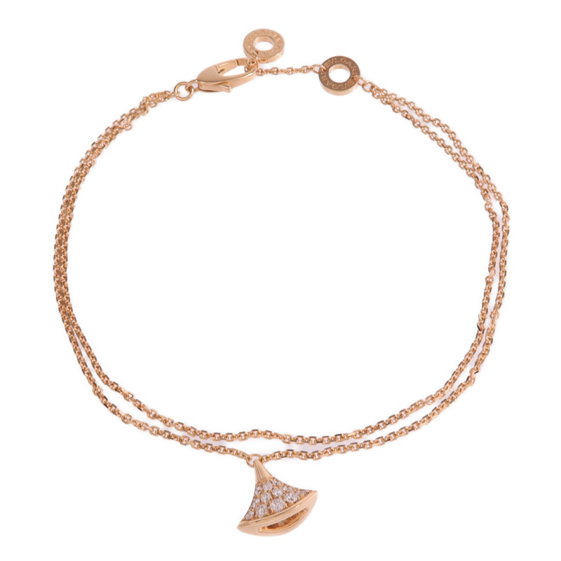 BVLGARI 18K玫瑰金Divas' Dream Bracelet鑽石手鏈-3