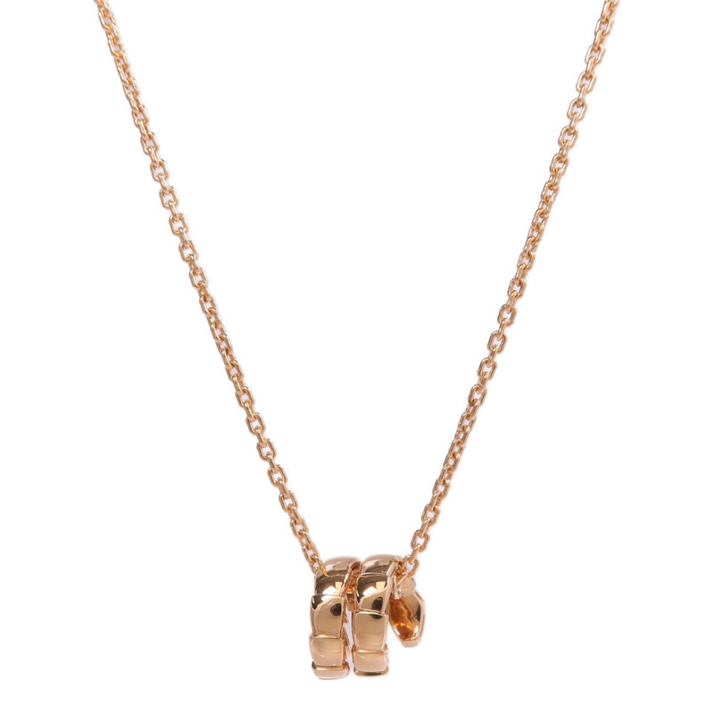 BVLGARI 18K玫瑰金Serpenti Viper Necklace紅寶石項鍊-2