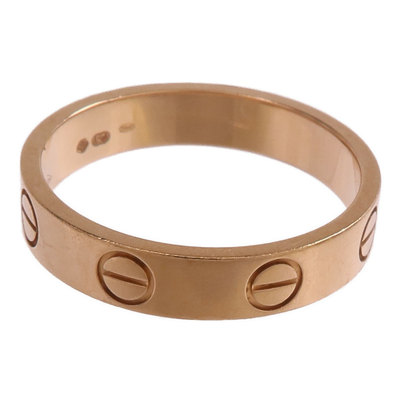 CARTIER 18K玫瑰金Mini Love Ring戒指-5