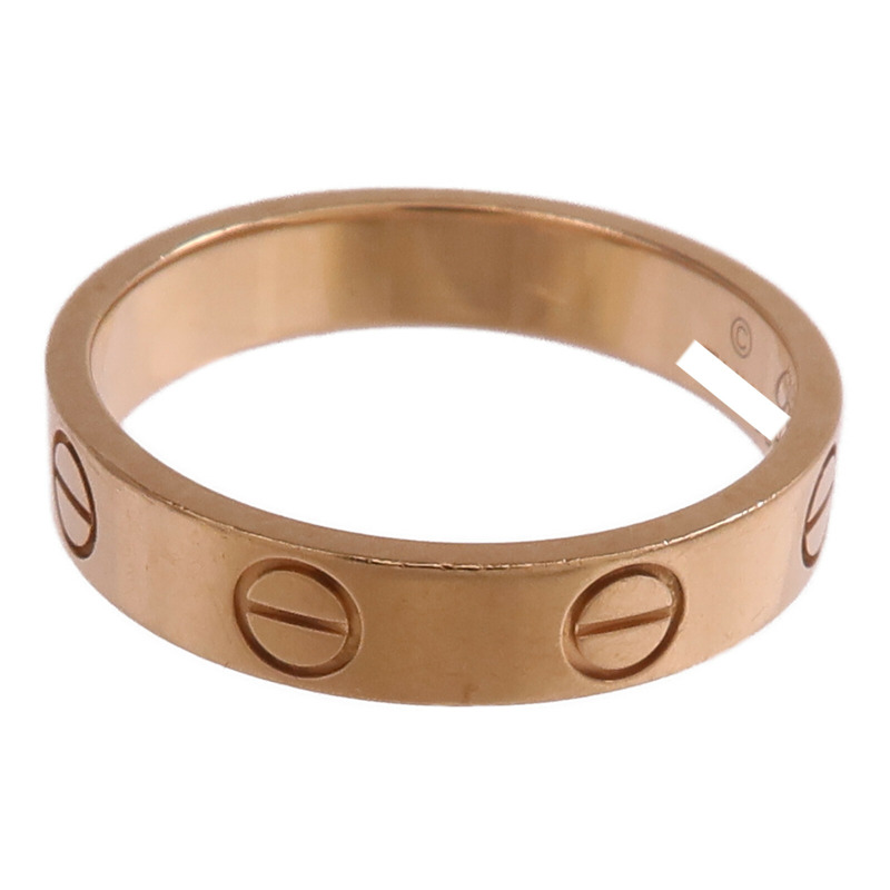 CARTIER 18K玫瑰金Mini Love Ring戒指-6