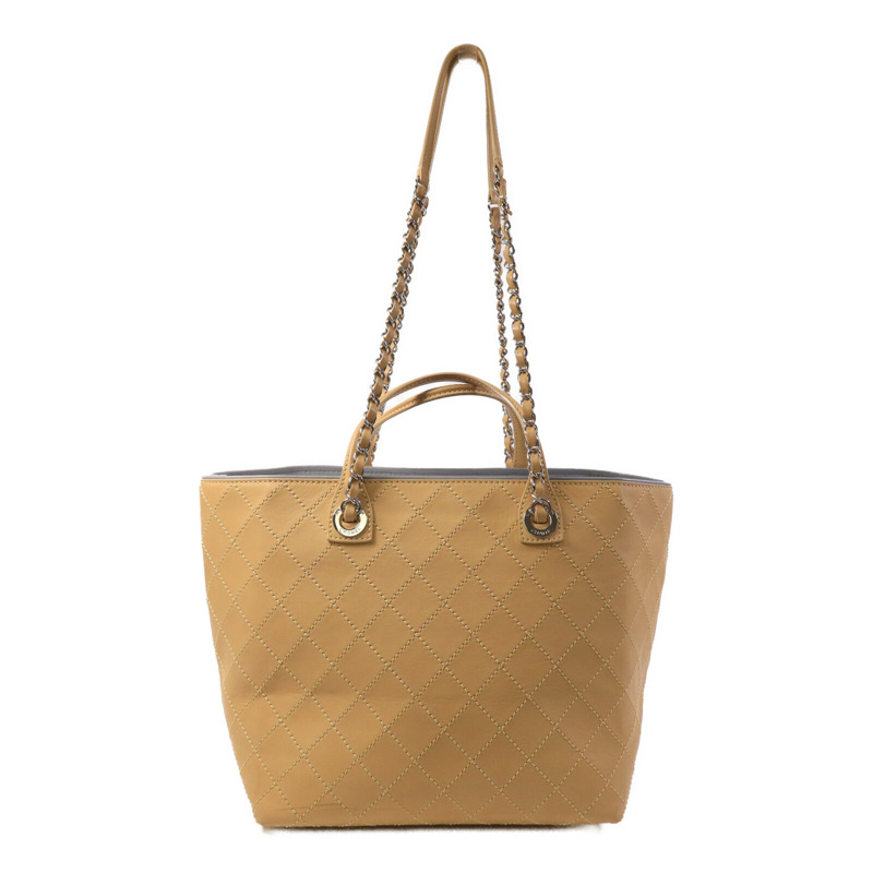 CHANEL 牛皮皮革Tote Bag鏈帶手挽袋-1
