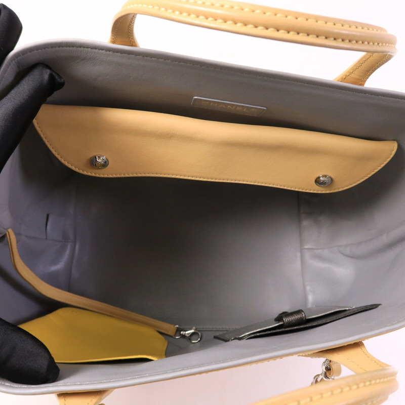 CHANEL 牛皮皮革Tote Bag鏈帶手挽袋-4