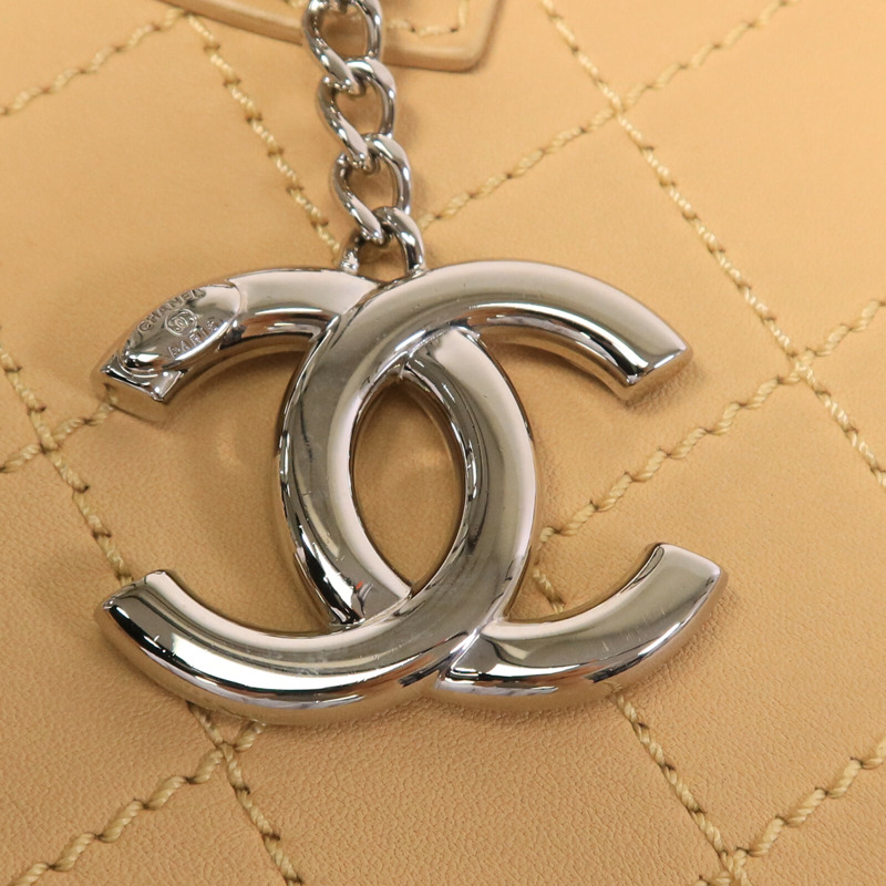CHANEL 牛皮皮革Tote Bag鏈帶手挽袋-6