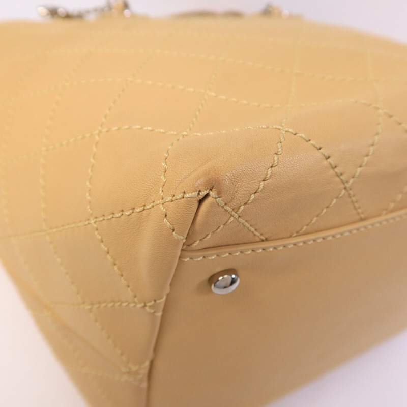 CHANEL 牛皮皮革Tote Bag鏈帶手挽袋-10