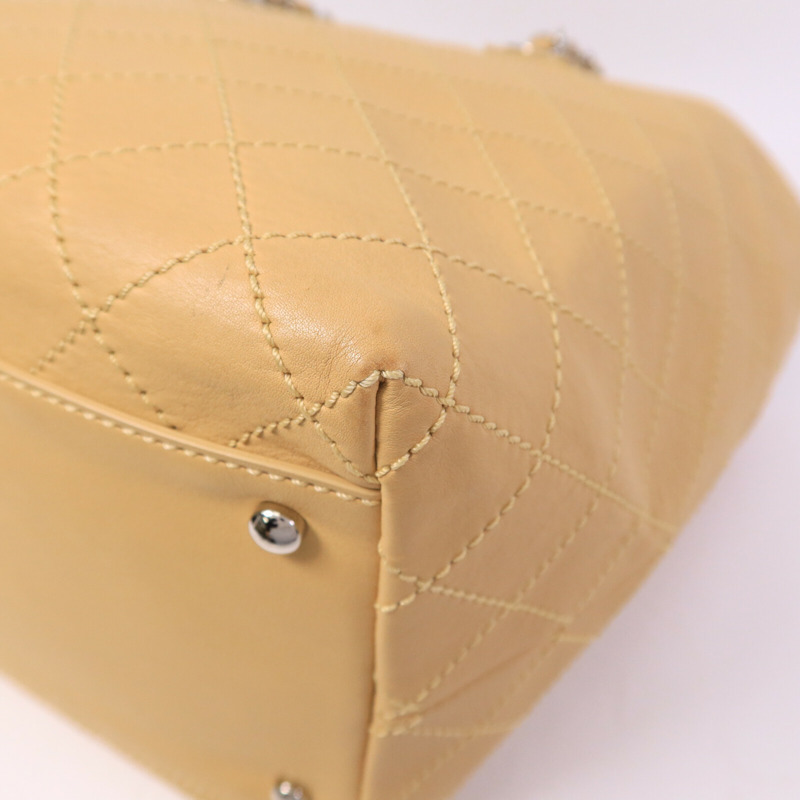 CHANEL 牛皮皮革Tote Bag鏈帶手挽袋-11