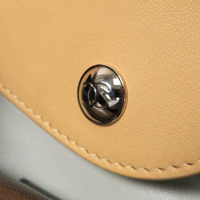 CHANEL 牛皮皮革Tote Bag鏈帶手挽袋-14