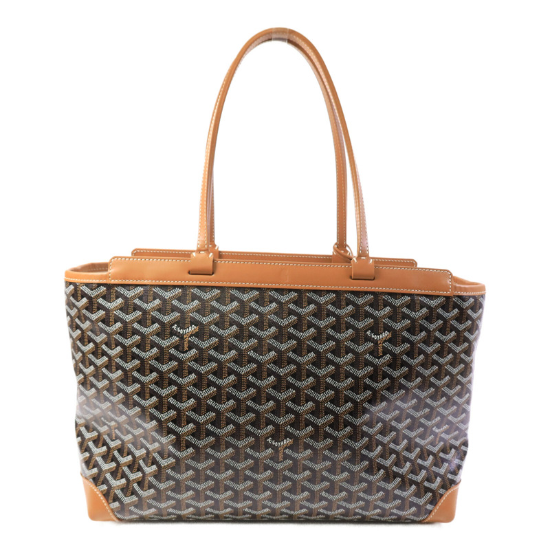 GOYARD 塗層帆布/皮革Bellechasse Biaude PM手挽袋-1