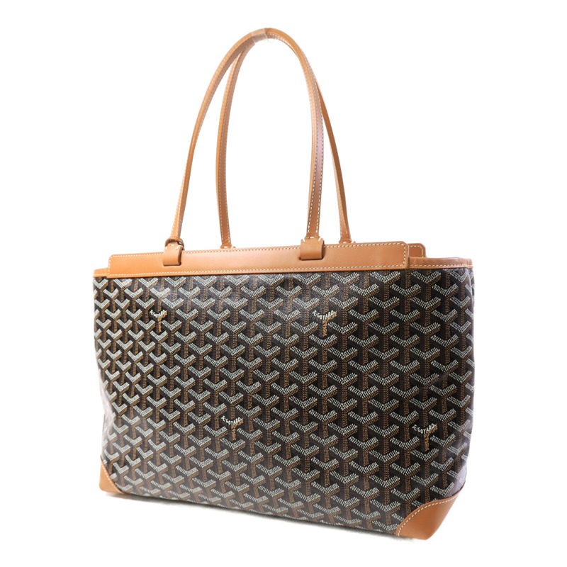 GOYARD 塗層帆布/皮革Bellechasse Biaude PM手挽袋-2
