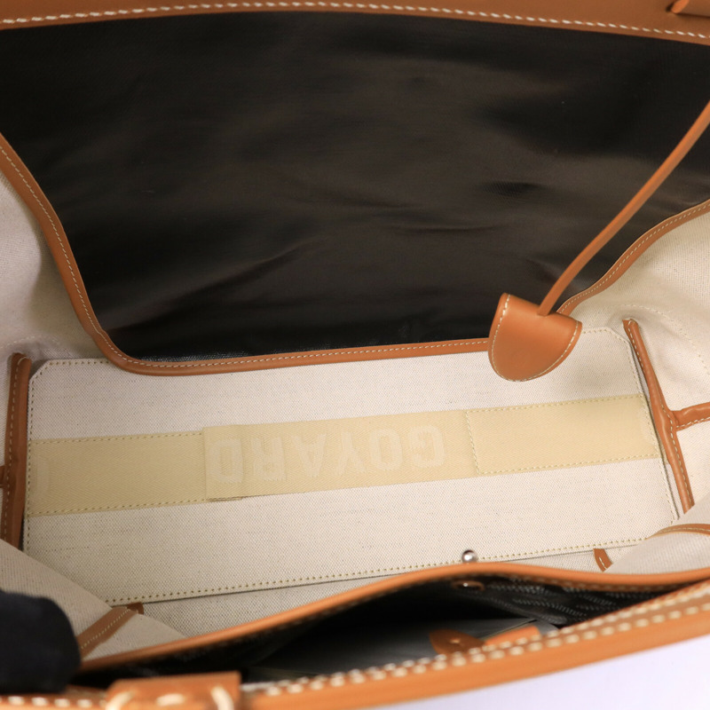 GOYARD 塗層帆布/皮革Bellechasse Biaude PM手挽袋-6