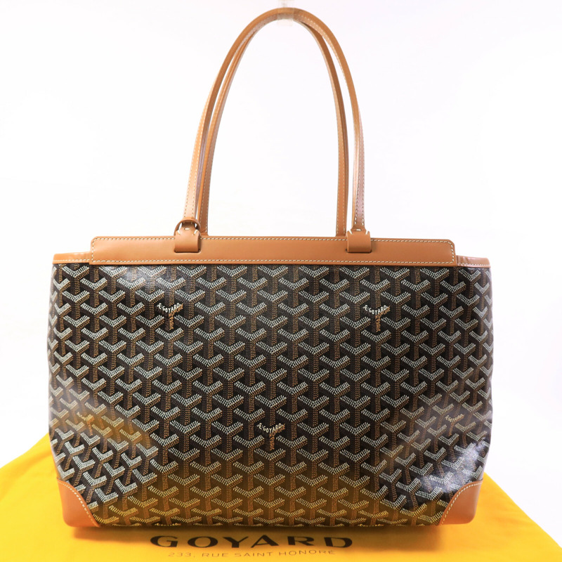GOYARD 塗層帆布/皮革Bellechasse Biaude PM手挽袋-8