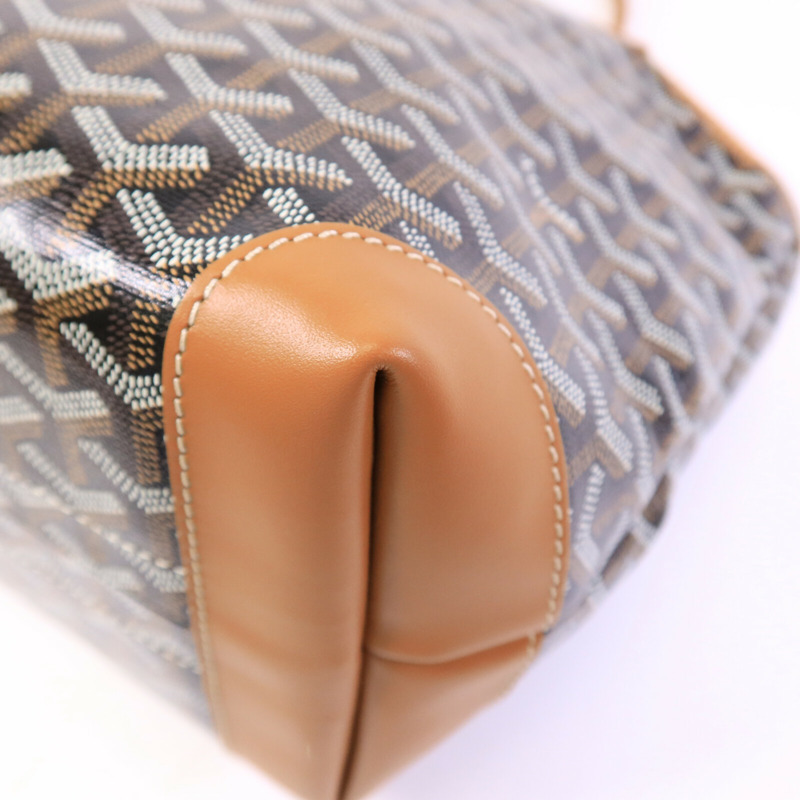 GOYARD 塗層帆布/皮革Bellechasse Biaude PM手挽袋-10