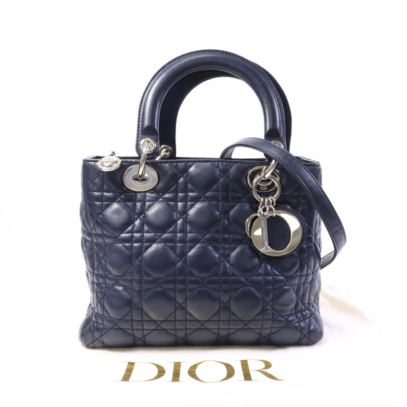 Dior 羊皮皮革Lady Dior Small手挽肩背兩用袋-9