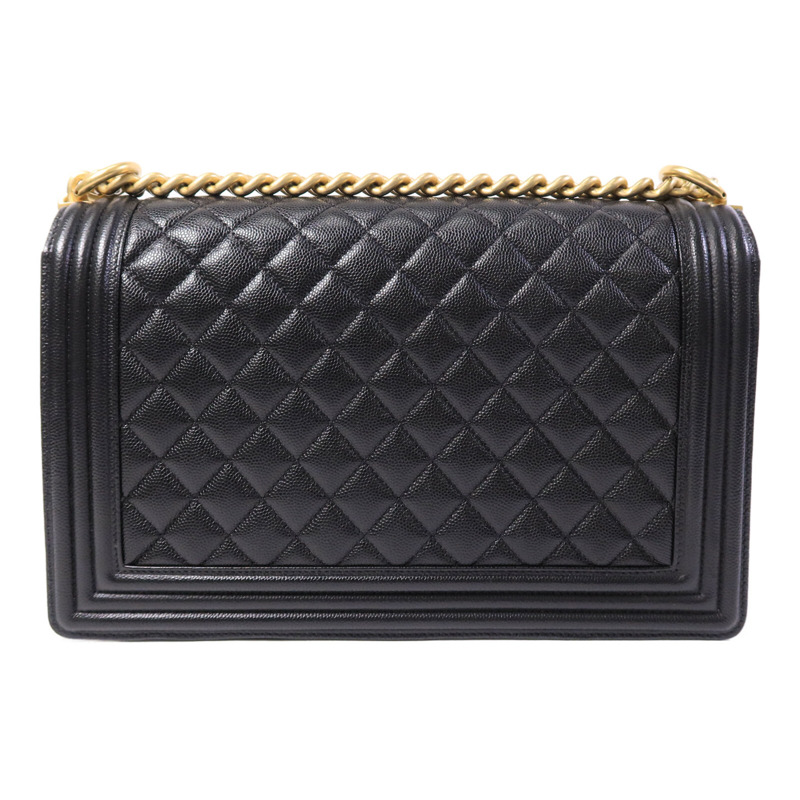 CHANEL 牛皮皮革Boy 28鏈帶手挽肩背兩用袋-1