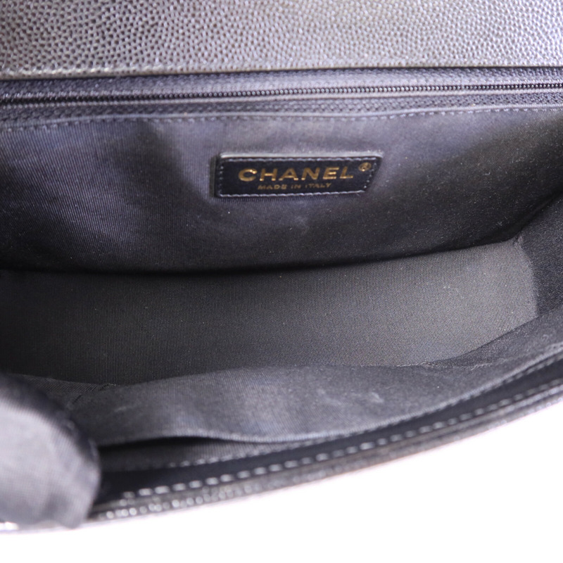 CHANEL 牛皮皮革Boy 28鏈帶手挽肩背兩用袋-4