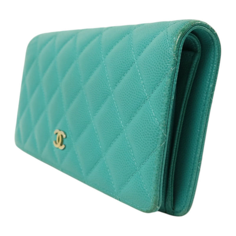 CHANEL 牛皮皮革Classic Flap Long Wallet金扣長錢包-2