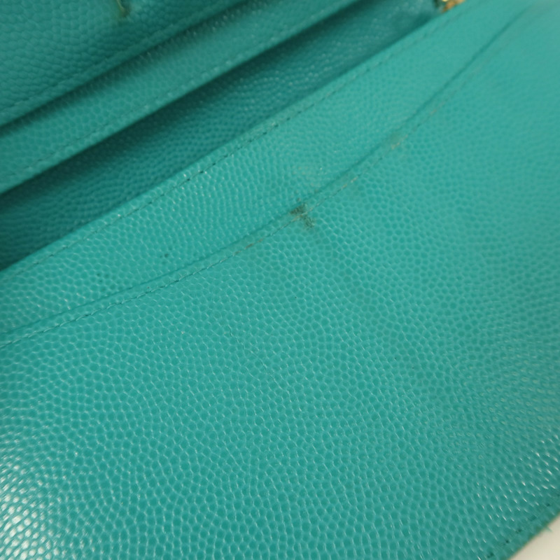 CHANEL 牛皮皮革Classic Flap Long Wallet金扣長錢包-18