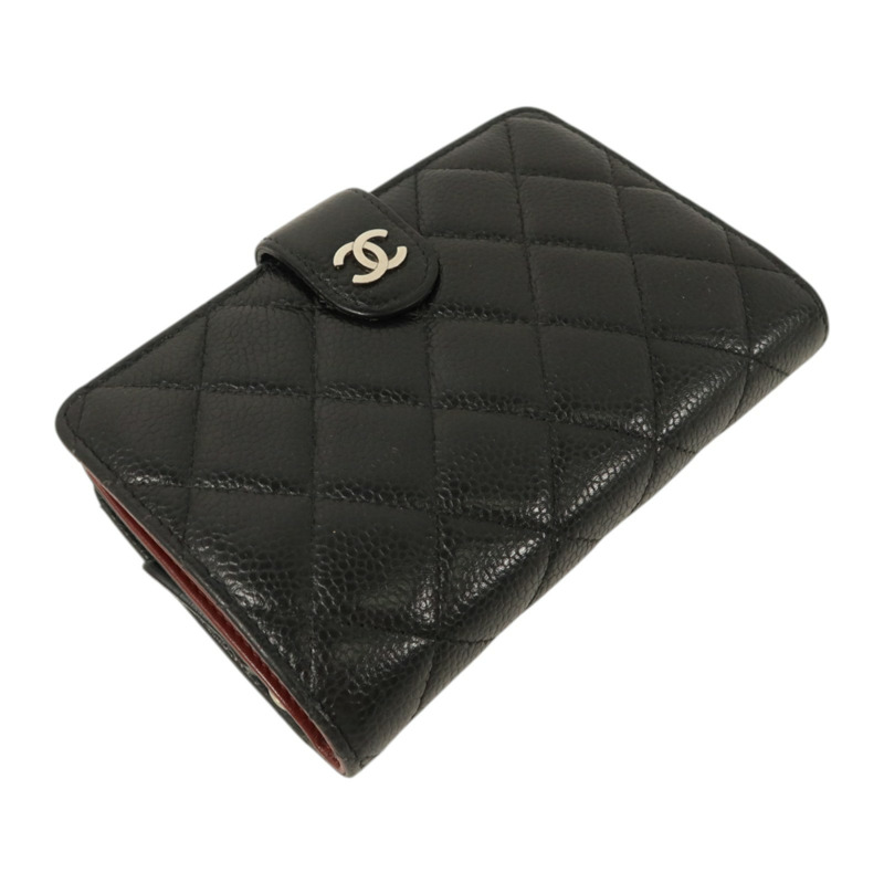 CHANEL 牛皮皮革Wallet銀扣長錢包-3