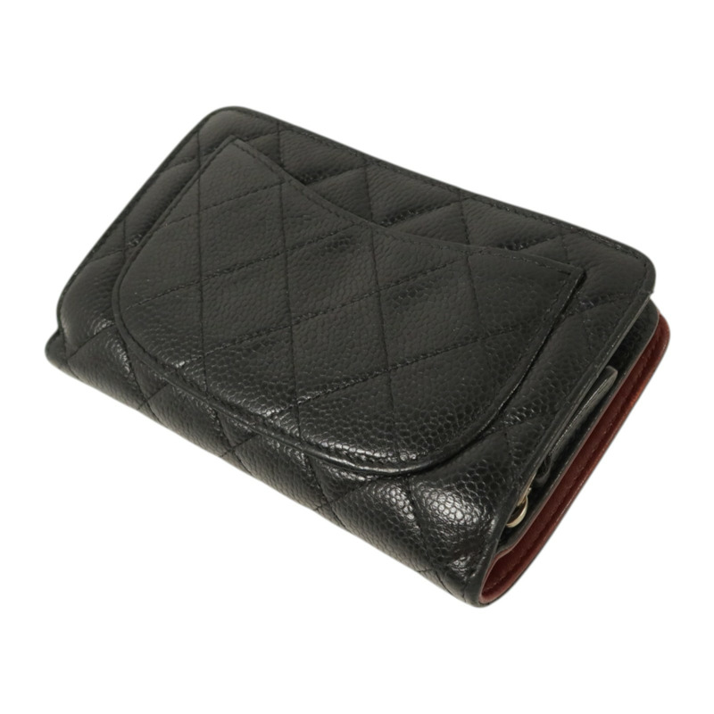 CHANEL 牛皮皮革Wallet銀扣長錢包-4