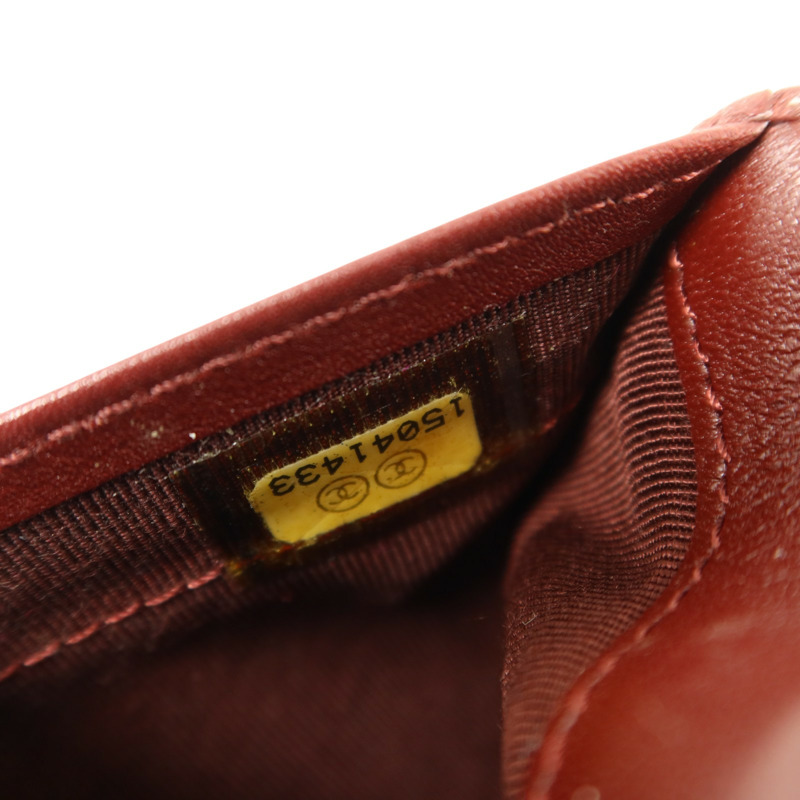 CHANEL 牛皮皮革Wallet銀扣長錢包-9