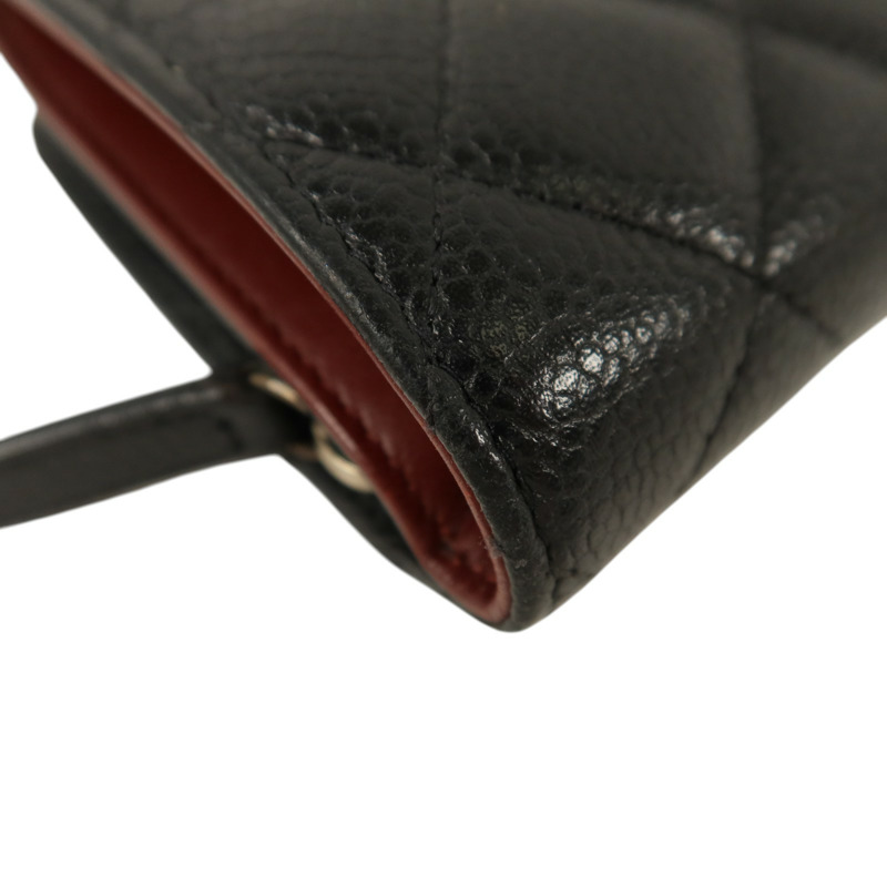 CHANEL 牛皮皮革Wallet銀扣長錢包-10