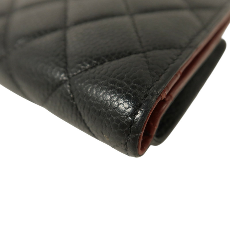 CHANEL 牛皮皮革Wallet銀扣長錢包-11